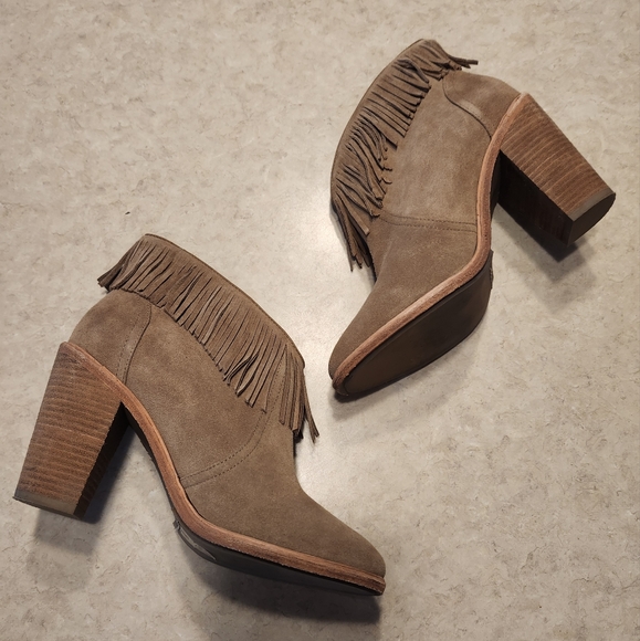 JOIE Loren Fringe Ankle Booties - Picture 2 of 11